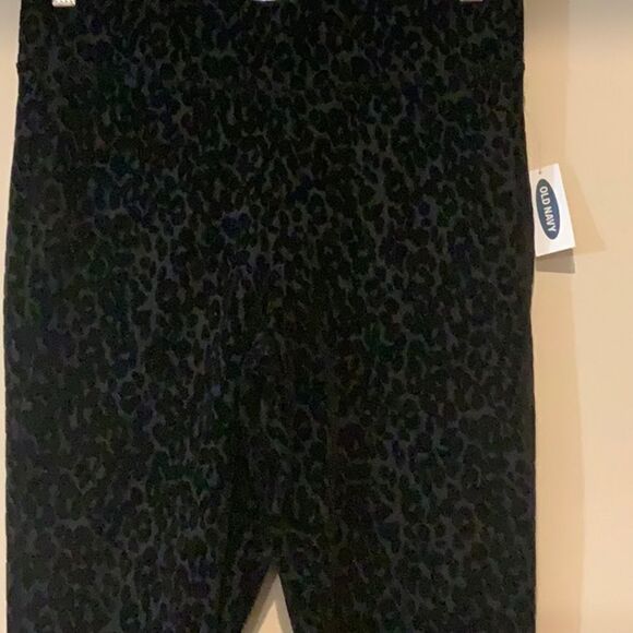 NWT Old Navy Black High-Waisted Stevie Leopard-Print Pants Small - Picture 11 of 15